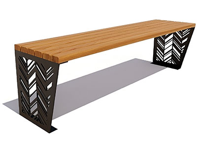 Скамейка парковая Гарнизон (банкетка), Сосна