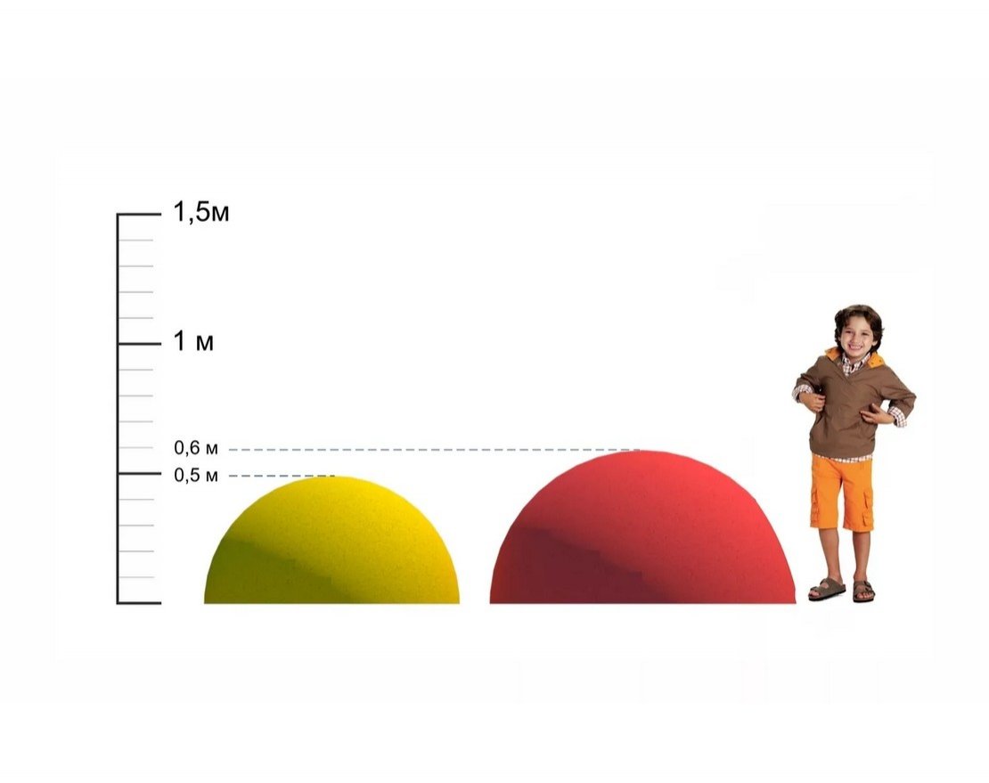 Фигура из резиновой крошки Полусфера - вид 3
