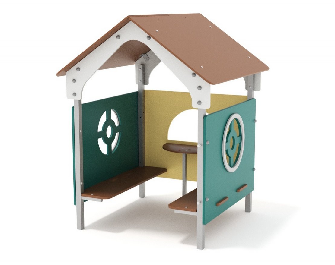 Игровой домик Садовый со столиком и лавочками - вид 4