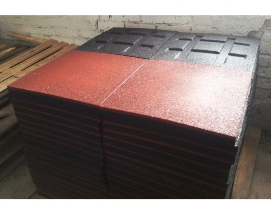 Резиновая плитка 500x500 (40 мм) - вид 3