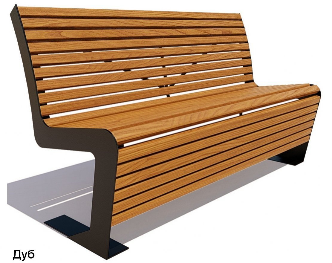 Скамейка парковая Пушкино, Сосна - вид 4