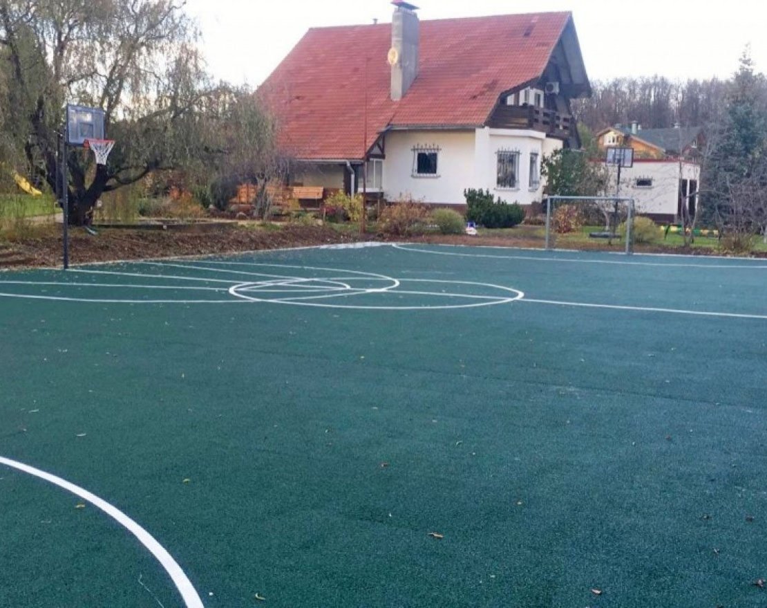 Спортивно-игровая площадка с бесшовным резиновым покрытием - вид 3