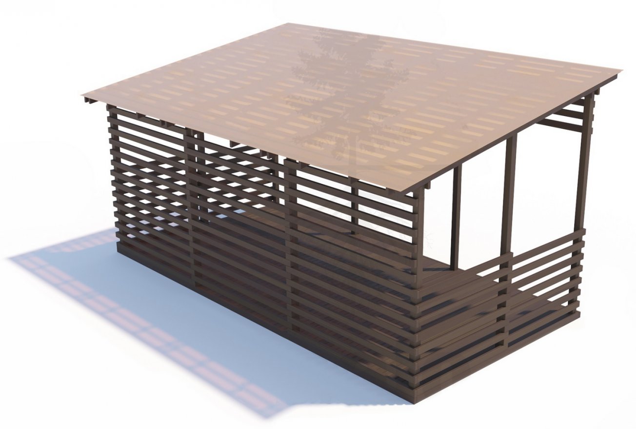 Теневой навес серия N модель 1 - вид 3