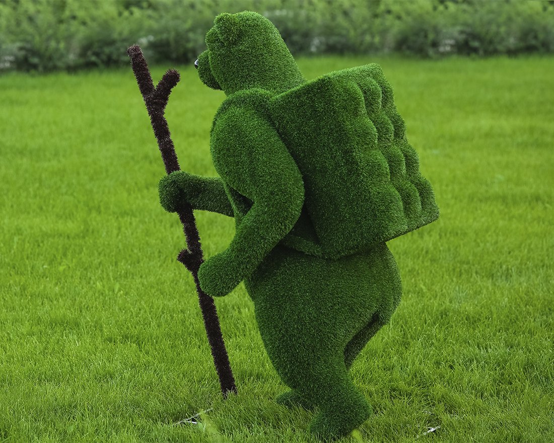 Топиари Медведь с кашпо, турист - газон Eco - вид 2