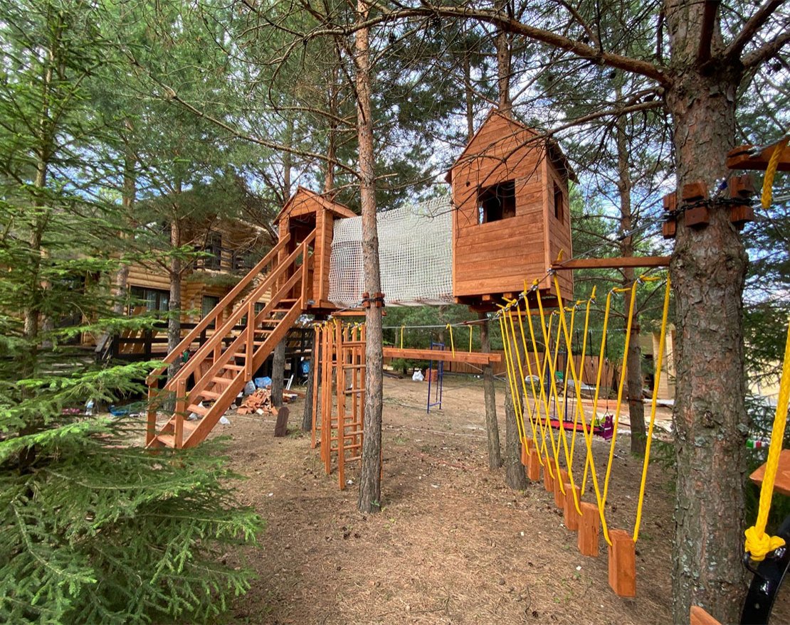 Проект верёвочного парка на деревьях или в помещении под ключ - вид 2