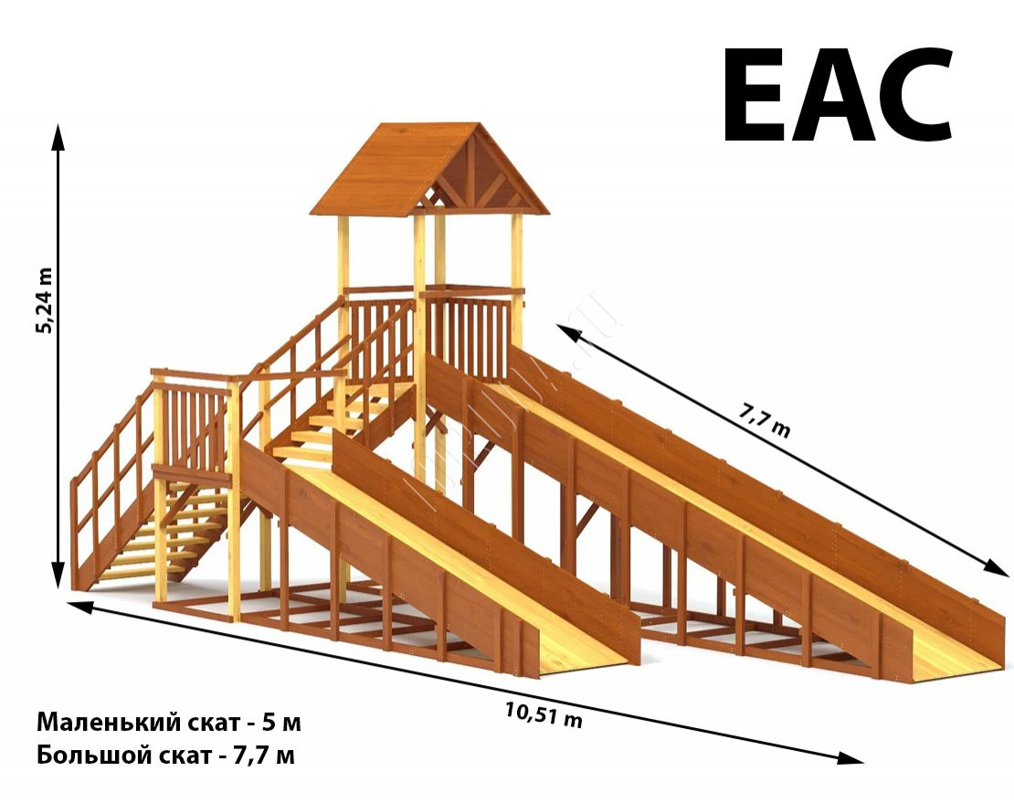 Зимняя горка TORUDA Север - 7/2 (скат 7,7 м и 5 м)