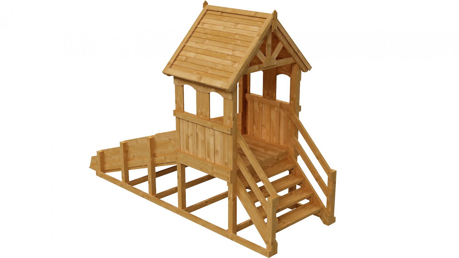 Зимняя деревянная заливная горка Ледяная Избушка 1 - вид 5