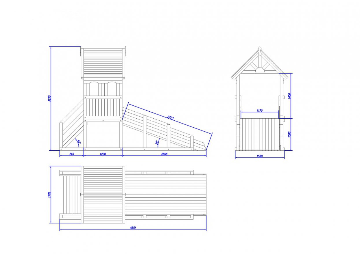 Зимняя деревянная заливная горка Ледяная Избушка 1 - вид 4
